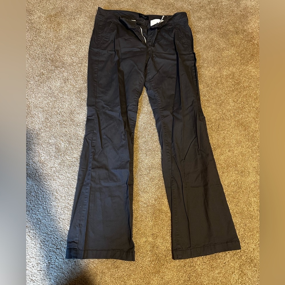 Grey American Eagle Kick Boot Pants